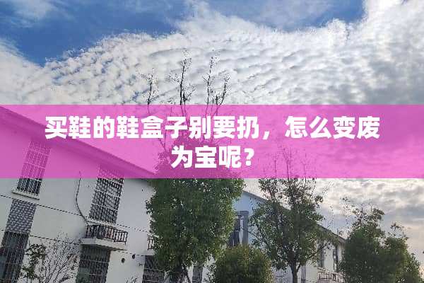 买鞋的鞋盒子别要扔，怎么变废为宝呢？
