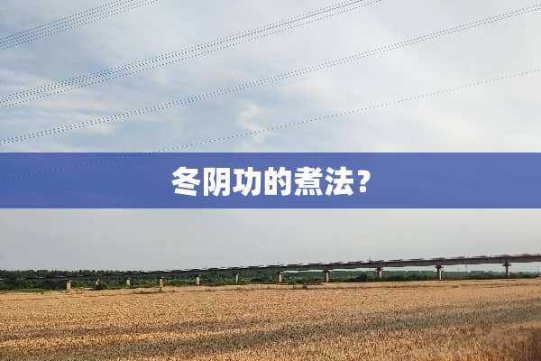 冬*功的煮法？