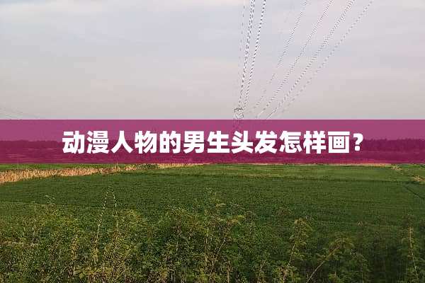 动漫人物的男生头发怎样画？