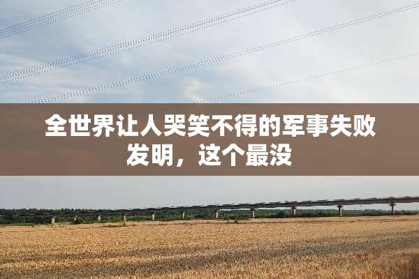 全世界让人哭笑不得的军事失败发明，这个最没