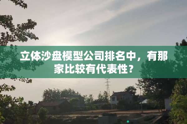 立体沙盘模型公司排名中，有那家比较有代表性？