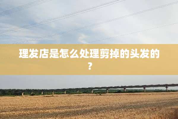 理发店是怎么处理剪掉的头发的？