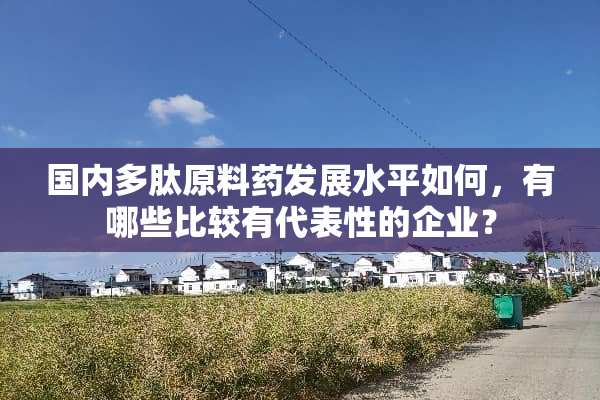 国内多肽原料药发展水平如何，有哪些比较有代表性的企业？