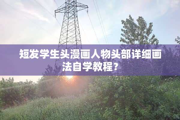 短发学生头漫画人物头部详细画法自学教程？