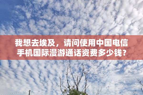 我想去埃及，请问使用中国电信手机国际漫游通话资费多少钱？