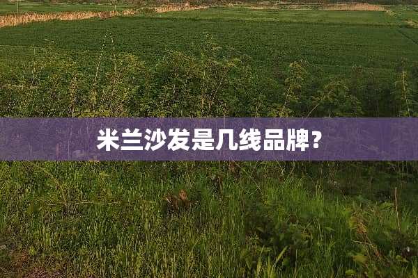 米兰沙发是几线品牌？