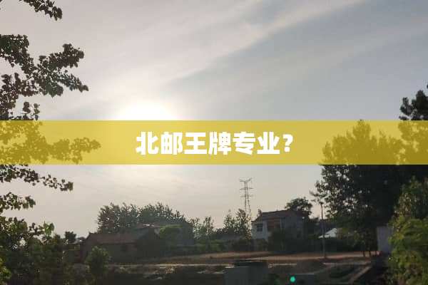 北邮王牌专业？