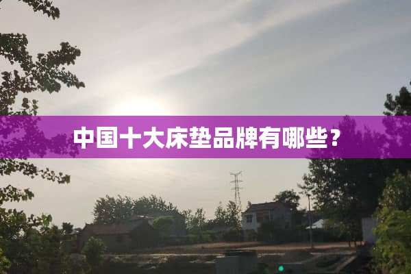 中国十大床垫品牌有哪些？