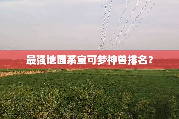 最强地面系宝可梦神兽排名？