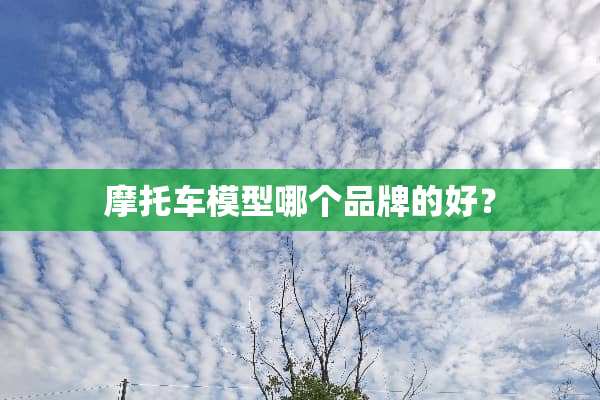 摩托车模型哪个品牌的好？