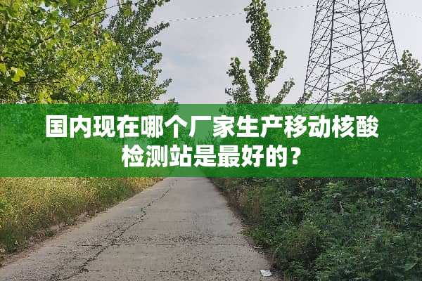 国内现在哪个厂家生产移动核酸检测站是最好的？