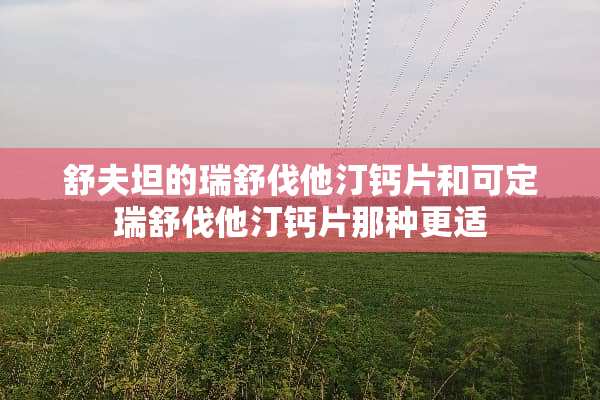 舒夫坦的瑞舒伐他汀钙片和可定瑞舒伐他汀钙片那种更适