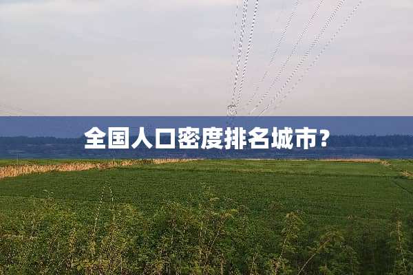 全国人口密度排名城市？