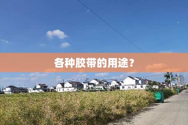 各种胶带的用途？