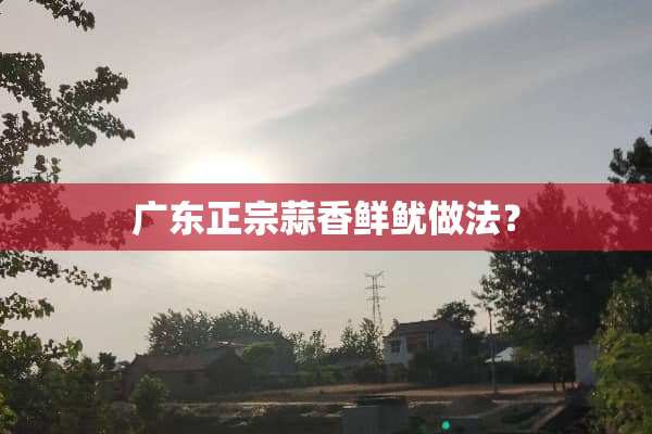 广东正宗蒜香鲜鱿做法？