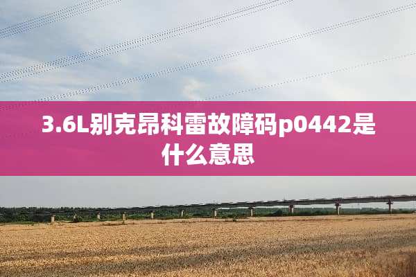 3.6L别克昂科雷故障码p0442是什么意思