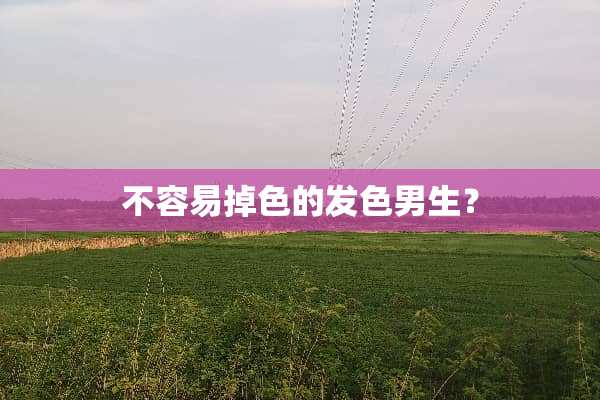 不容易掉色的发色男生？