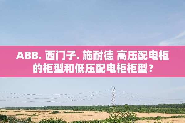 ABB. 西门子. 施耐德 高压配电柜的柜型和低压配电柜柜型？