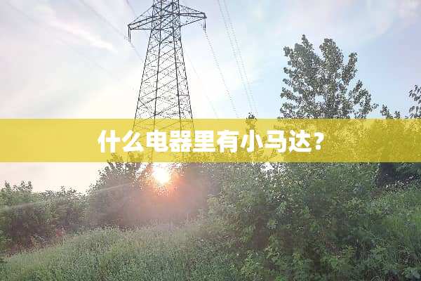 什么电器里有小马达？