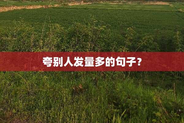 夸别人发量多的句子？