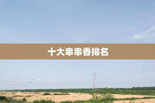 十大串串香排名
