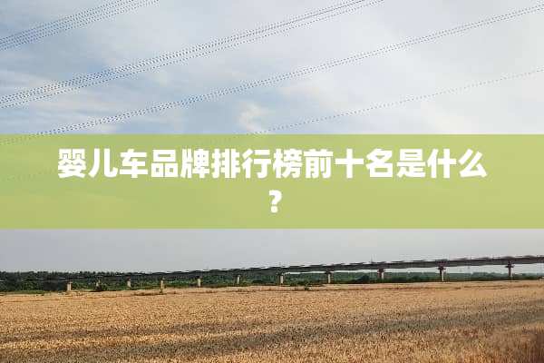 婴儿车品牌排行榜前十名是什么？