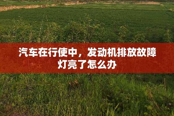 汽车在行使中，发动机排放故障灯亮了怎么办