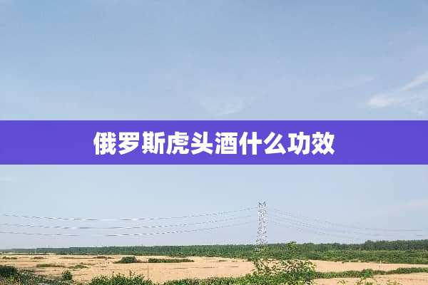 俄罗斯**酒什么功效
