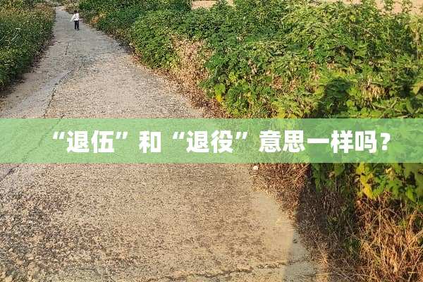 “退伍”和“退役”意思一样吗？
