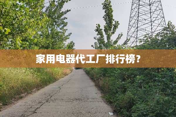家用电器代工厂排行榜？