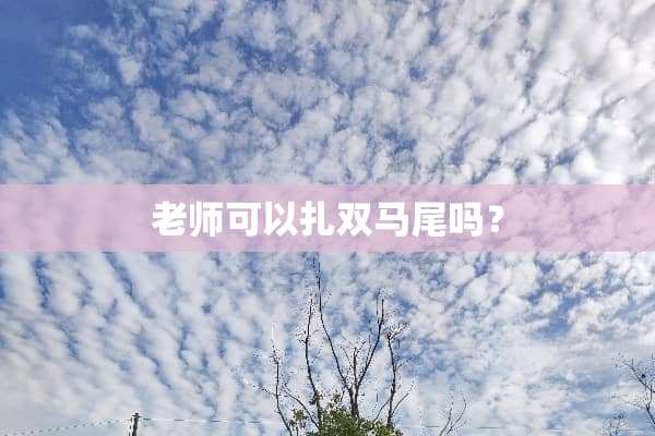 老师可以扎双马尾吗？