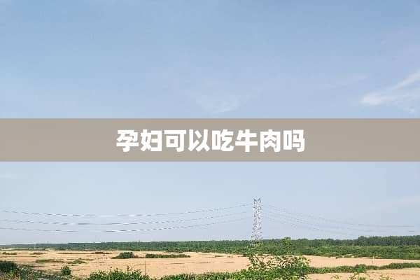 孕妇可以吃牛肉吗