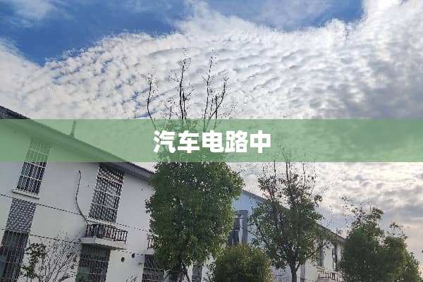 汽车电路中
