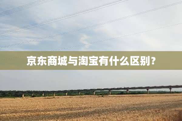 京东商城与淘宝有什么区别？