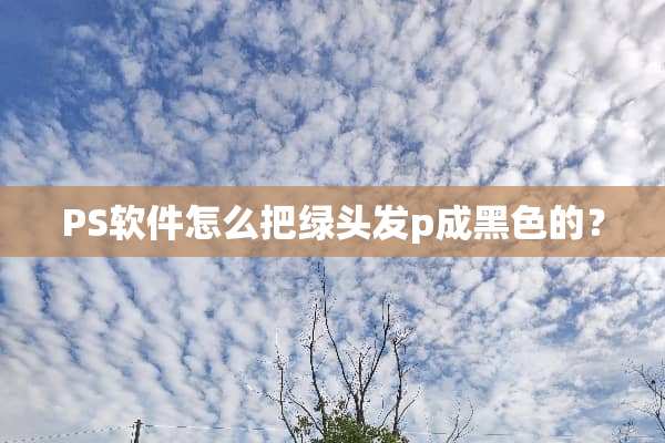 PS软件怎么把绿头发p成黑色的？