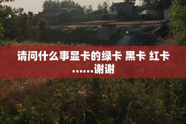 请问什么事显卡的绿卡 黑卡 红卡……谢谢