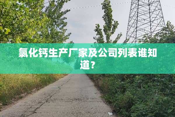 氯化钙生产厂家及公司列表谁知道？