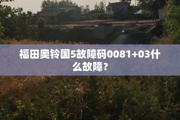 福田奥铃国5故障码0081+03什么故障？