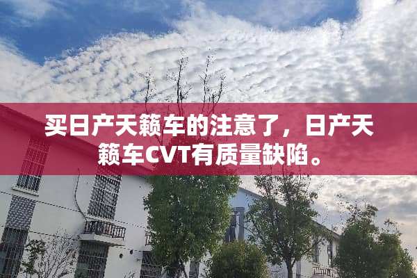买日产天籁车的注意了，日产天籁车CVT有质量**。