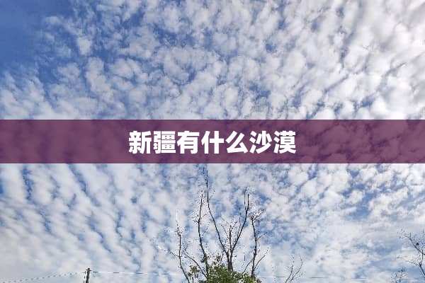 新疆有什么沙漠