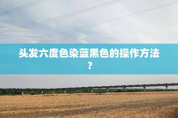 头发六度色染蓝黑色的操作方法？