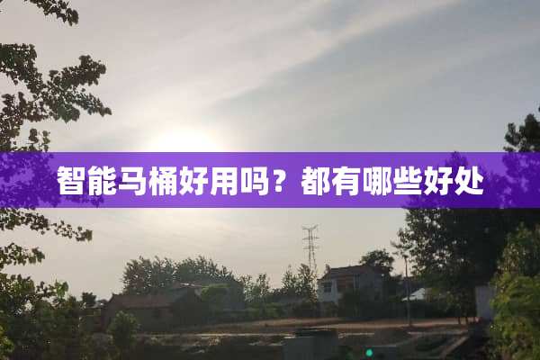 智能马桶好用吗？都有哪些好处