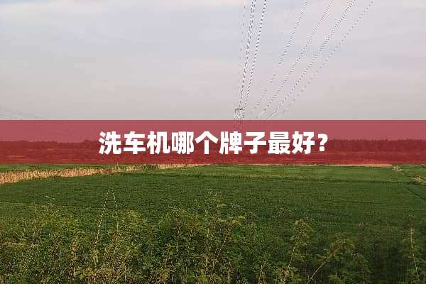 洗车机哪个牌子最好？