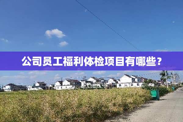 公司员工福利体检项目有哪些？