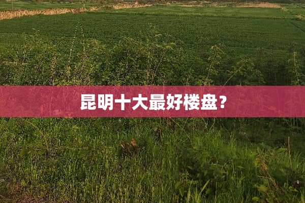 昆明十大最好楼盘？
