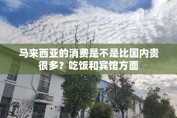 马来西亚的消费是不是比国内贵很多？吃饭和宾馆方面
