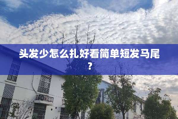 头发少怎么扎好看简单短发马尾？