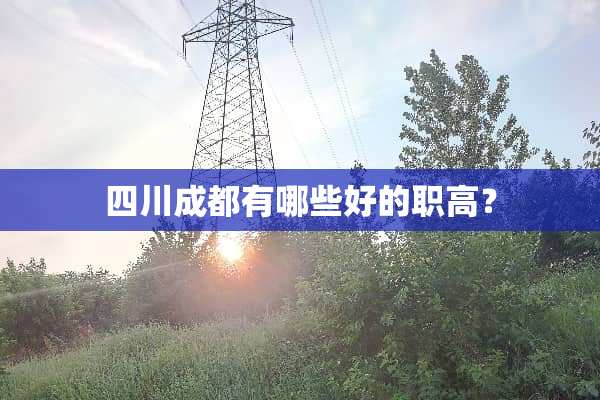 四川成都有哪些好的职高？