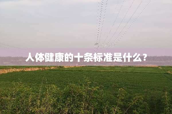 人体健康的十条标准是什么？