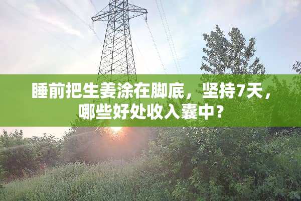 睡前把生姜涂在脚底，坚持7天，哪些好处收入囊中？